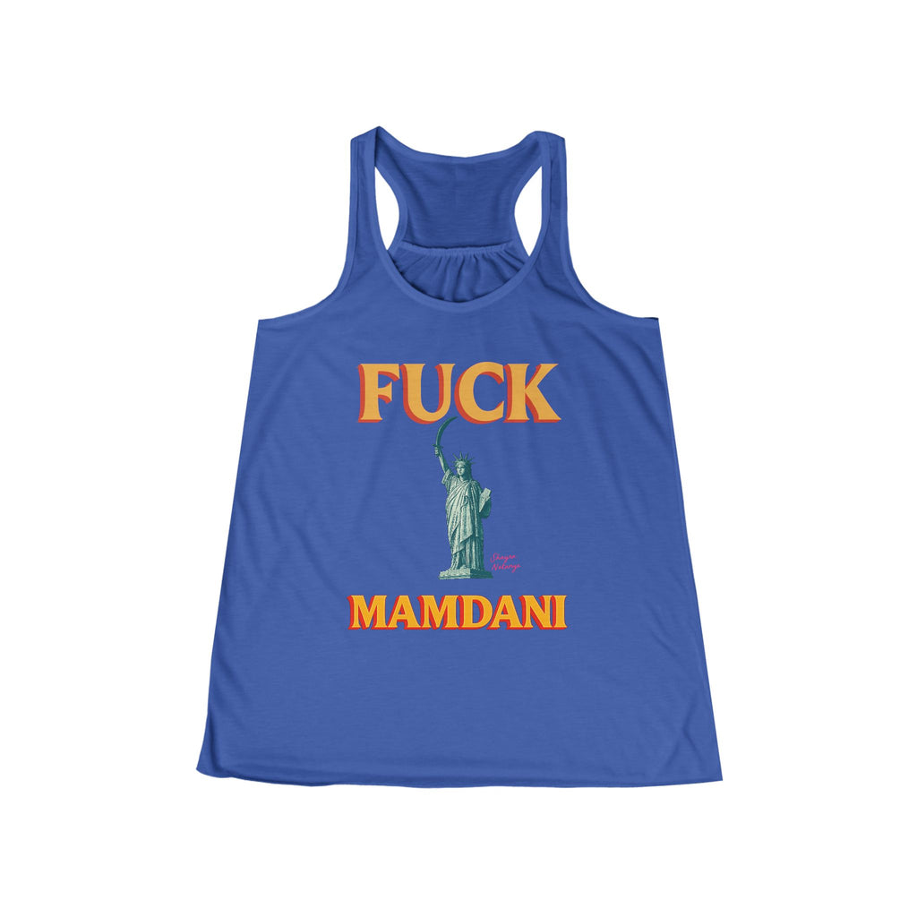 "Fuck Mamdani" Women's Flowy Racerback Tank