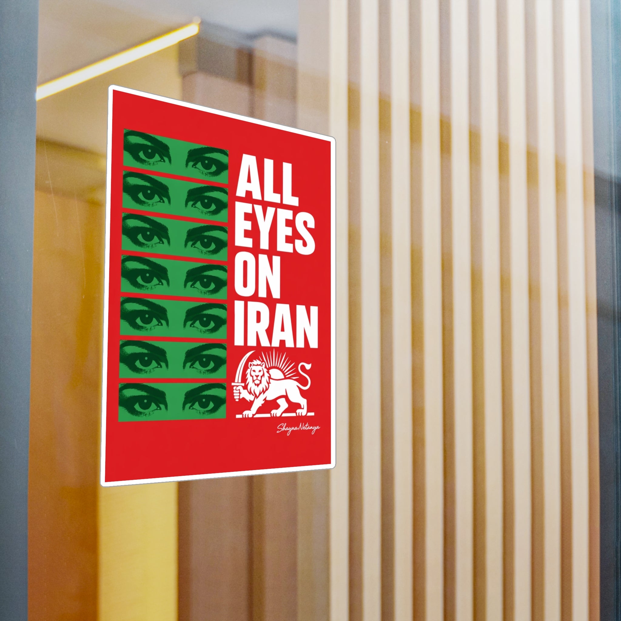 All Eyes On Iran Kiss-Cut Vinyl Decals