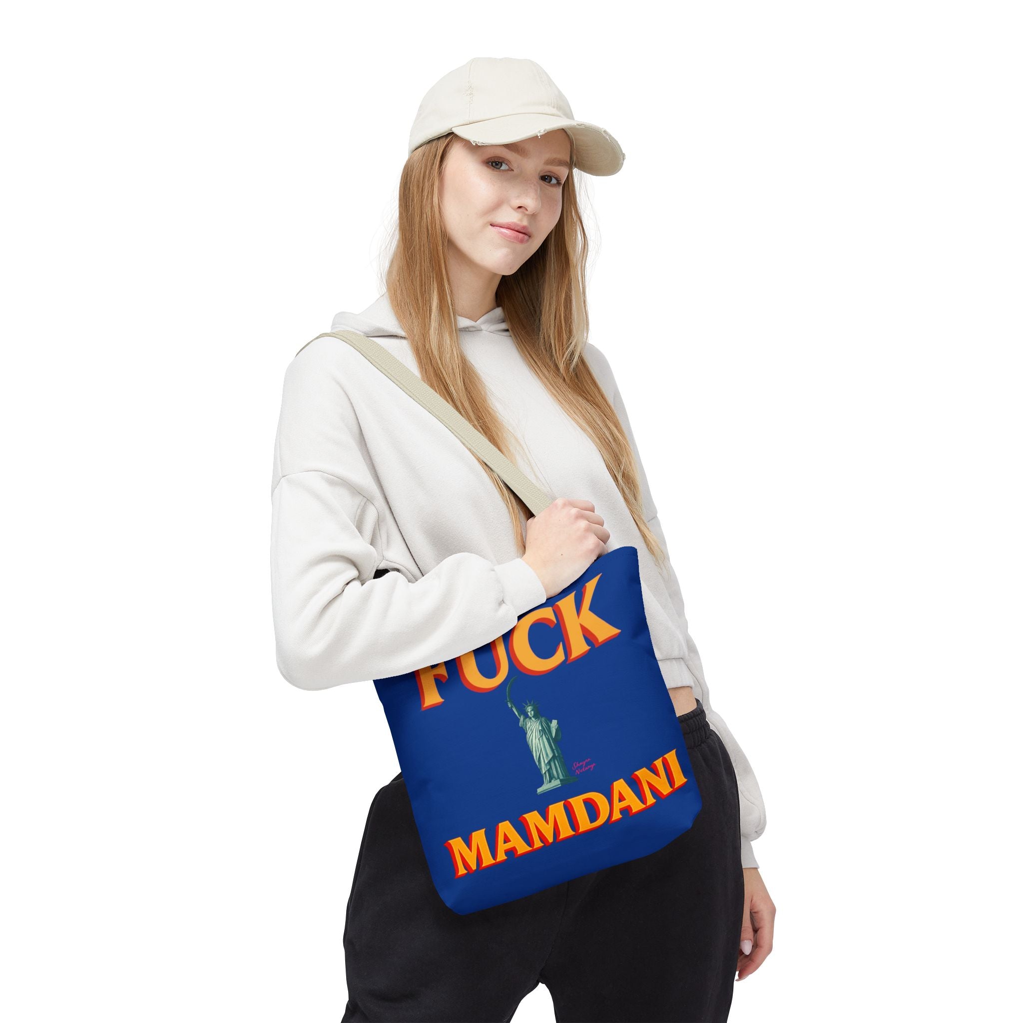 "Fuck Mamdani" Tote Bag (AOP)