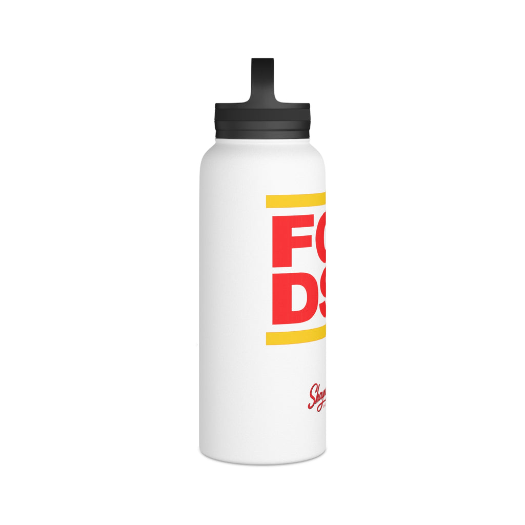 "FCK DSA" Stainless Steel Water Bottle, Handle Lid